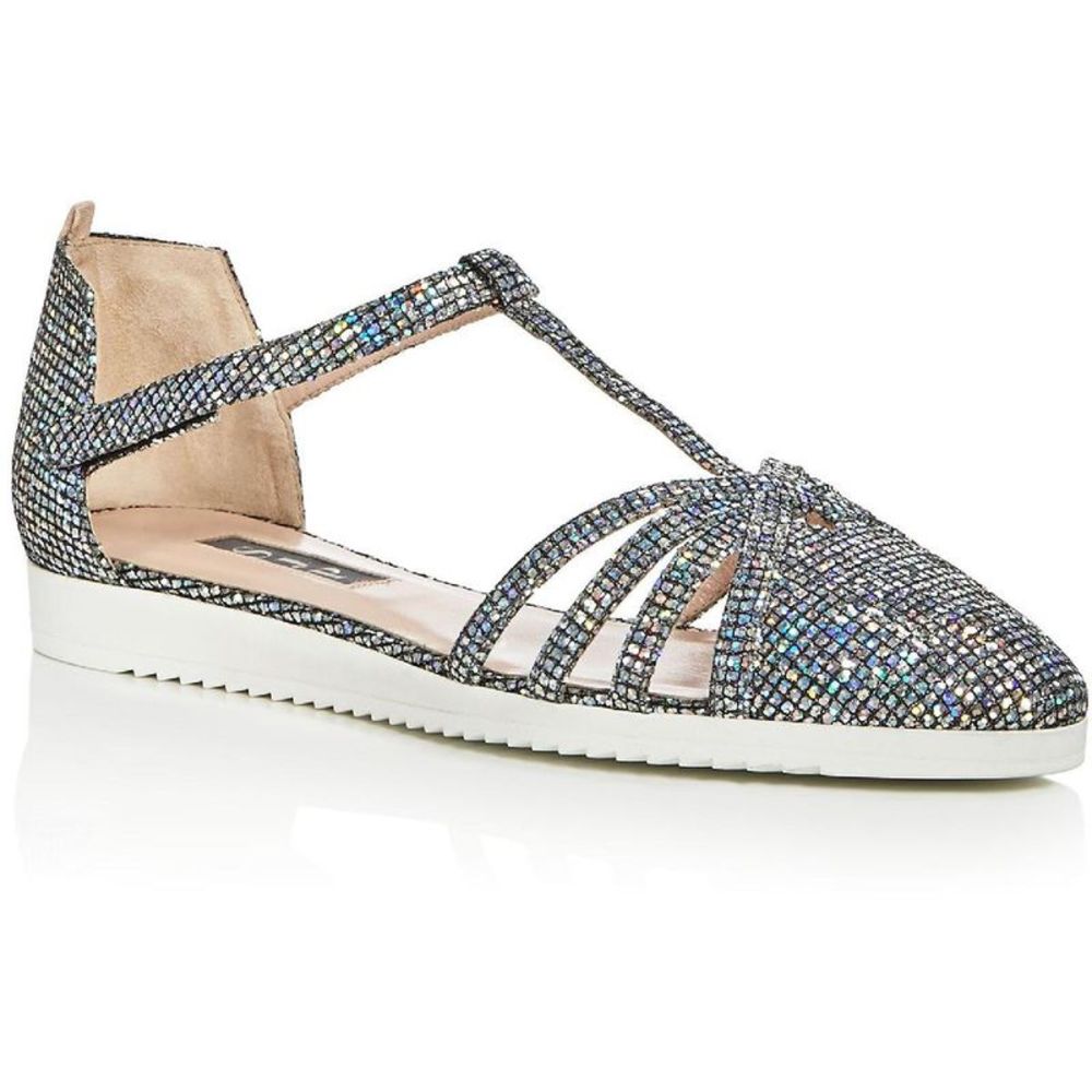 SJP by Sarah Jessica Parker Glitter Flats - Silver and Black